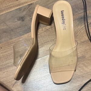 Laundry By Shelli Segal Nude Block Heel Sandals